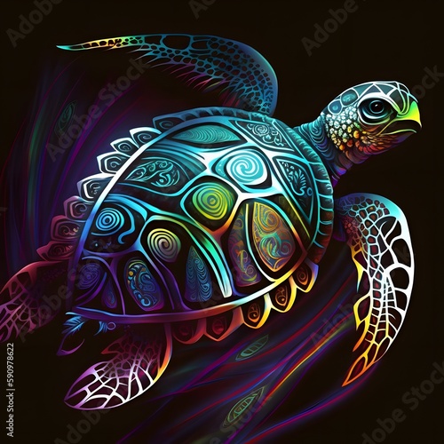 turtle created using AI Generative Technology