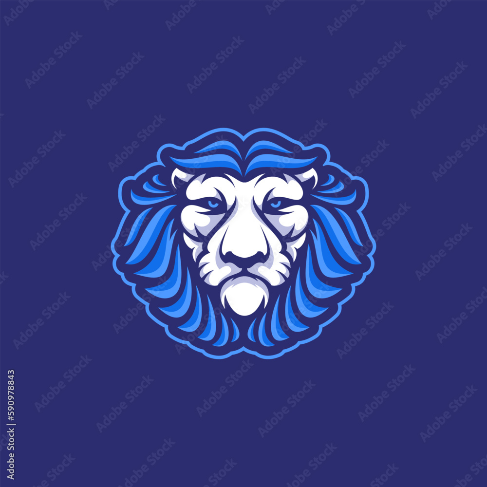 Logo mascot of head lion Logo mascot of head lion
