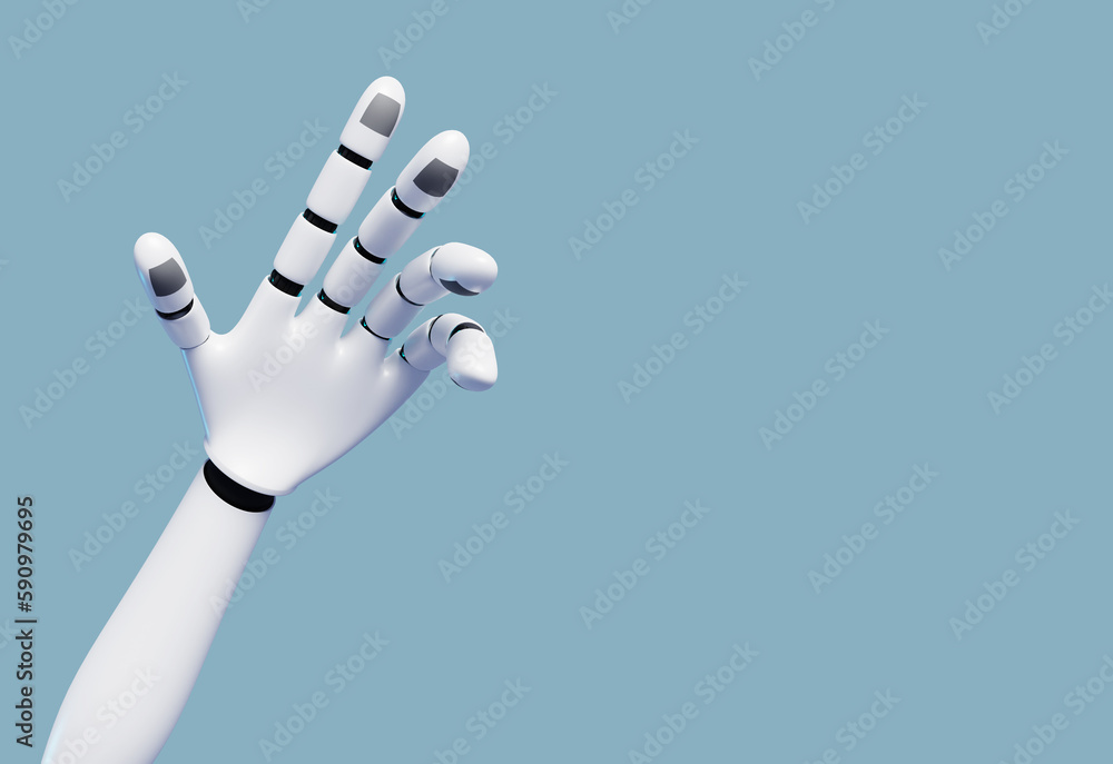Artificial Intelligence Concept Robot Hand 3d Render Tech Connection Artificial Intelligence Concept Robot Hand 3d Render Tech Connection