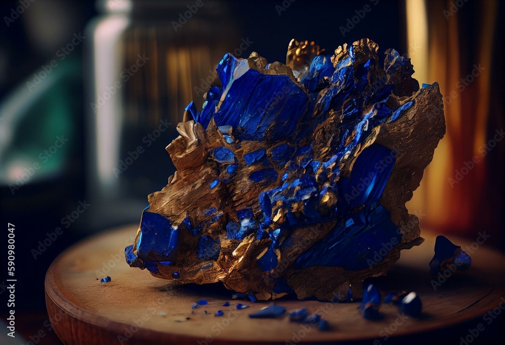 Fototapeta premium Horusauge Lapislazuli. Generative AI