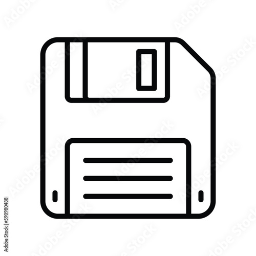 floppy disk icon vector design template in white background