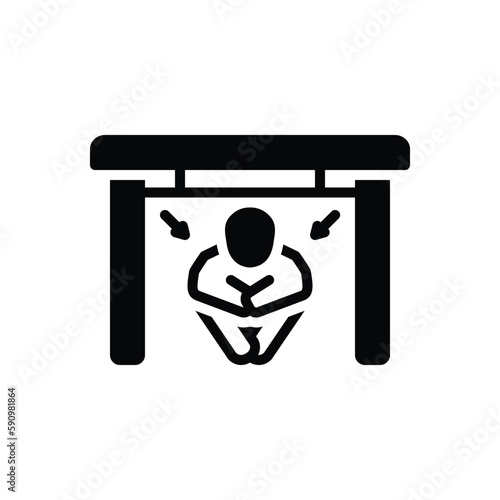 Black solid icon for hide 