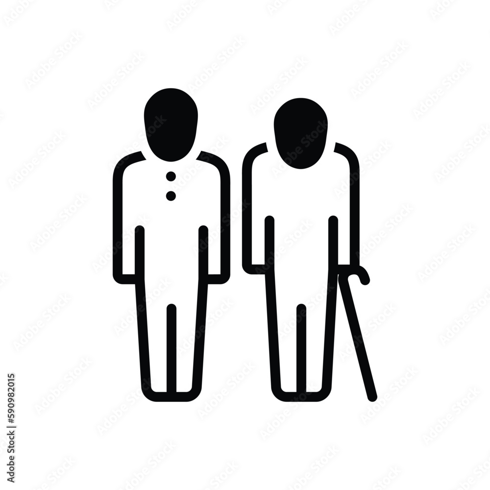 Black solid icon for age Black solid icon for age