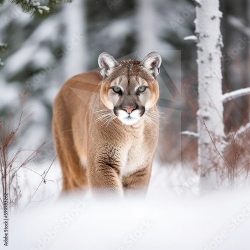 beautiful mountain Canada cougar