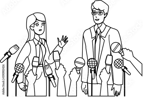 politican man woman vector