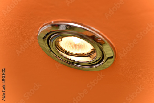 Close up photo of ceiling light