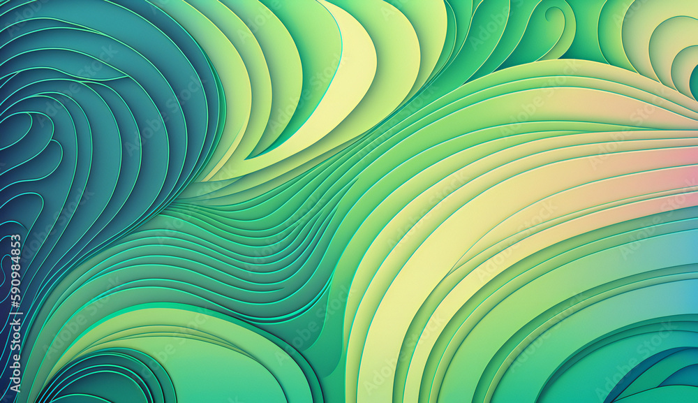 green pastel with gradient created with Generative AI technology