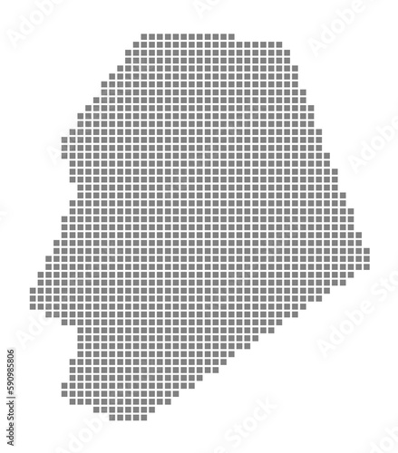 Pixel map of Niue. dotted map of Niue isolated on white background. Abstract computer graphic of map.