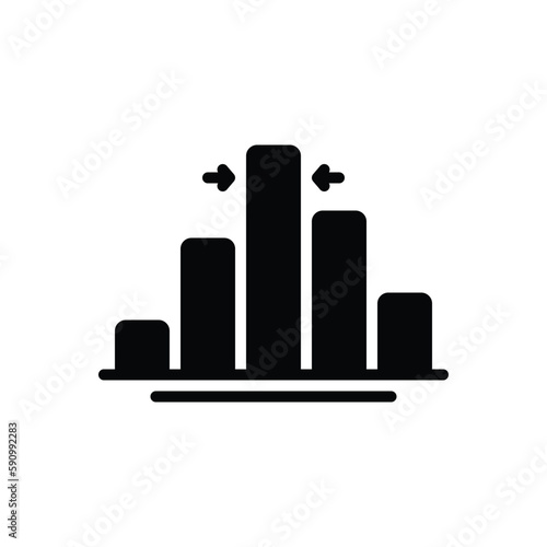 Black solid icon for median 