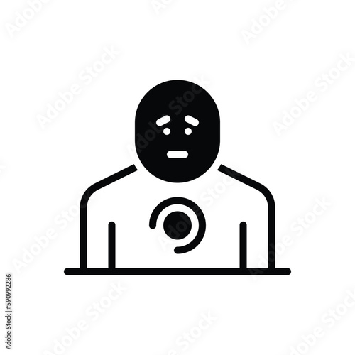 Black solid icon for median 
