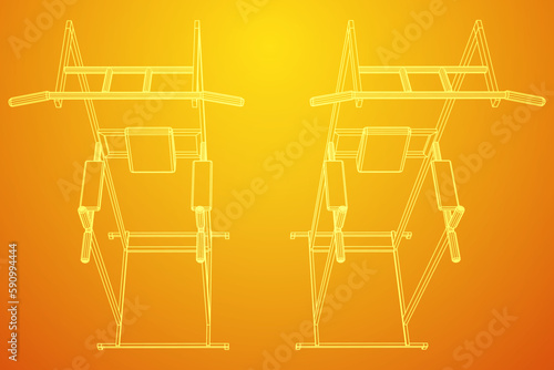 Pull up bar. Upper body workout, bodybuilding exercise.