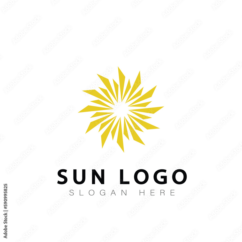 sun loggo vector design symbol icon modern