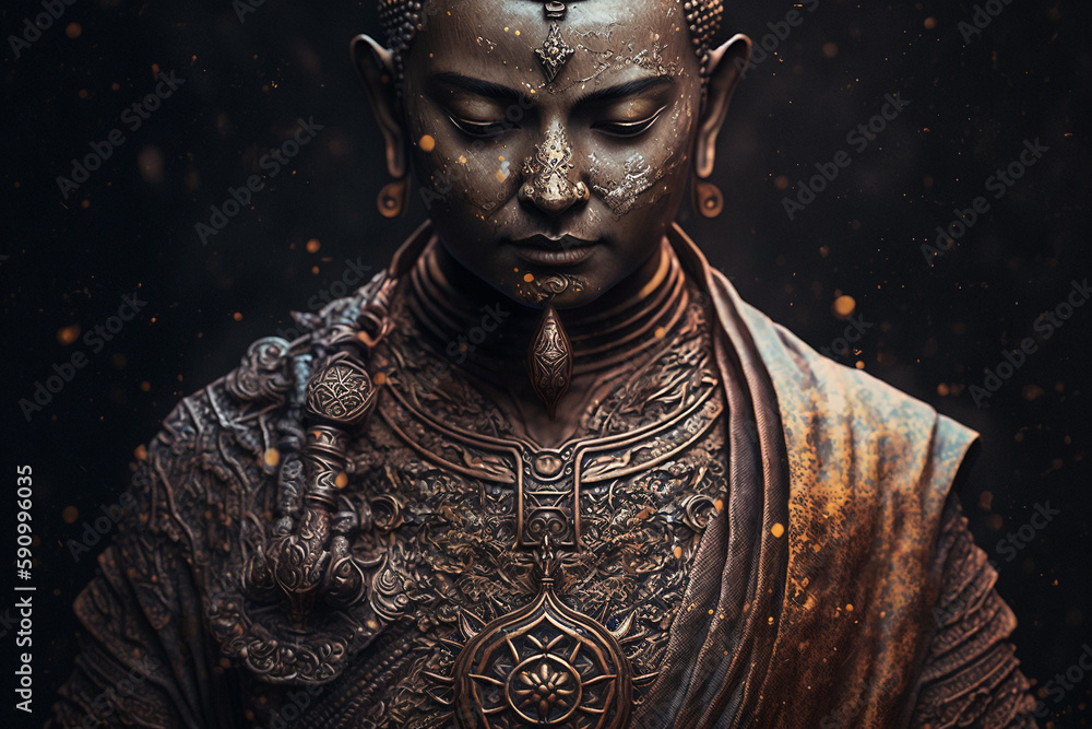 Gautama Buddha .The symbol of Hinduism, Buddhism, spirituality and