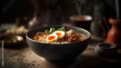 A Bowl of Ramen That Will Transport You Straight to Japan. Food photography. Generative AI
