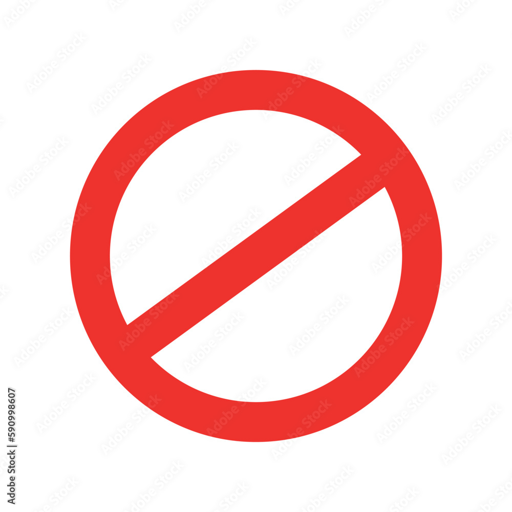 Access denied icon, prohibition vector icon symbol, stop sign glyph icon. Access denied icon, prohibition vector icon symbol, stop sign glyph icon.