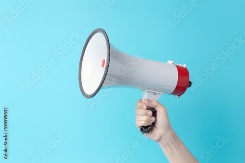 hand with megaphone