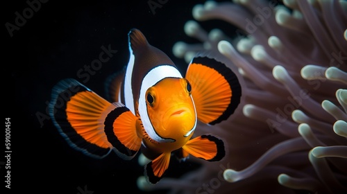 Stunning Clownfish Portrait in Reef Tank © Emojibb.Family