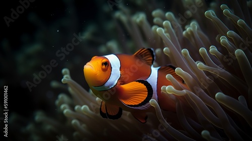 Graceful Clownfish in Natural Habitat