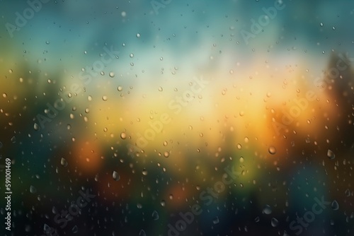A blurred summer, rainning sky abstract background