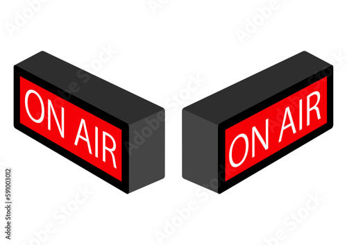 ON AIR（配信中）の右向きライトと左向きライト