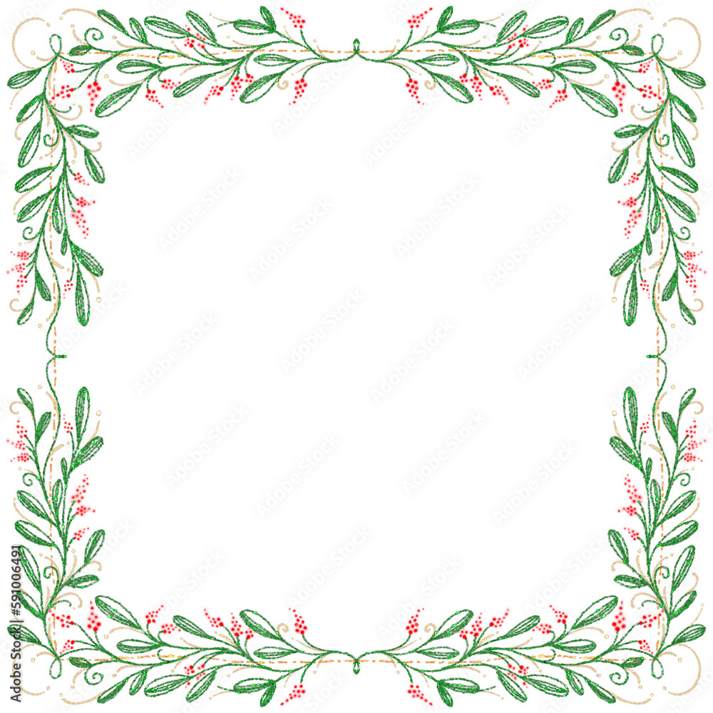 Obraz premium Glitter Christmas frame 