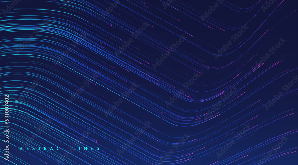 Fototapeta premium Lines composed of glowing background