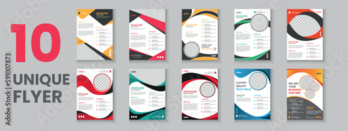 Mega items digital marketing flyer, corporate business flyer set, mega bundle poster collection design, a4 size abstract business flyer mega set and corporate brochure set layout