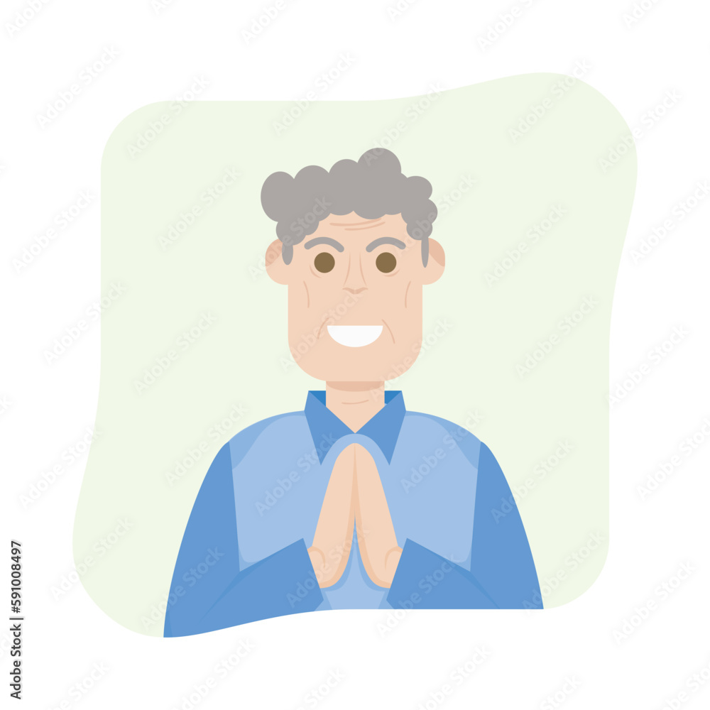 custom made wallpaper toronto digitalThe Elderly Seventies Grandfather Character Face Old Man Smile
