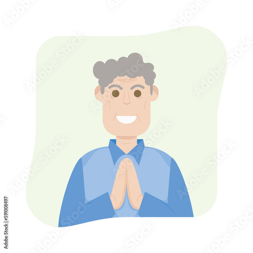 Wallpaper Mural The Elderly Seventies Grandfather Character Face Old Man Smile
 Torontodigital.ca