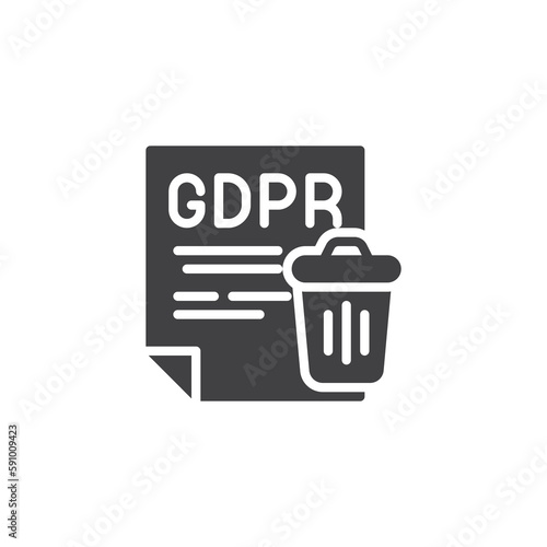 Data erase vector icon