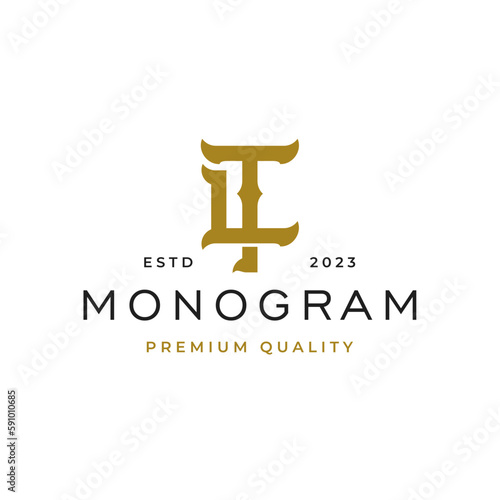 Elegant LT Letter Monogram Logo for Luxury Products and Services