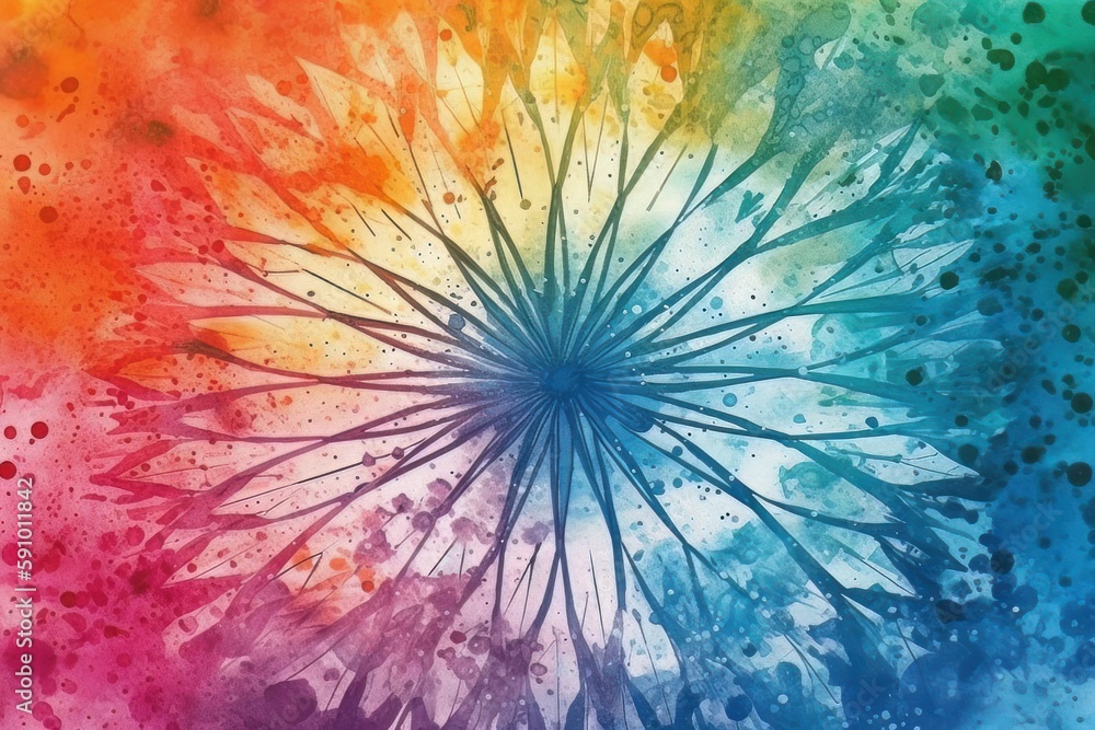 Obraz premium Colorful abstract background with starburst pattern. Generative AI