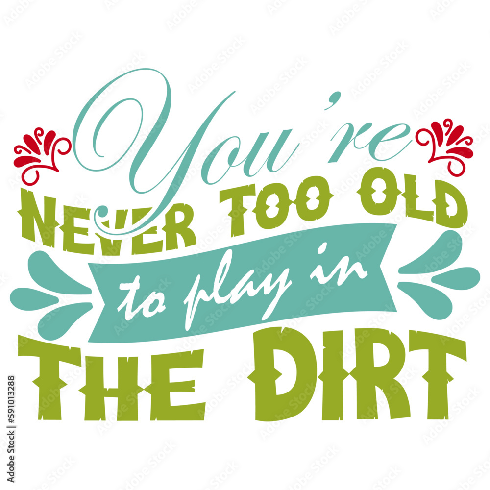 Obraz premium Retro Gardening T-shirt Design, Vector