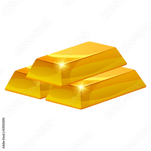 Stack of Gold bar icon, ingot. Symbol of richness currency investment, treasury luxury rich