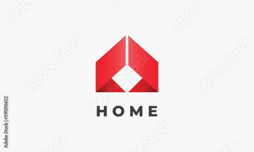 Property house building logo vector minimalism concept real estate architecture business company