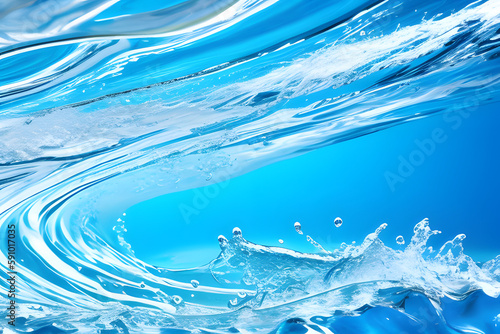 Abstract clear water splash isolated on white