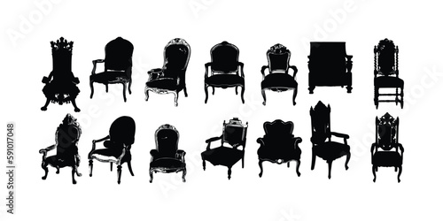 14 Chair Design in Silhouette.