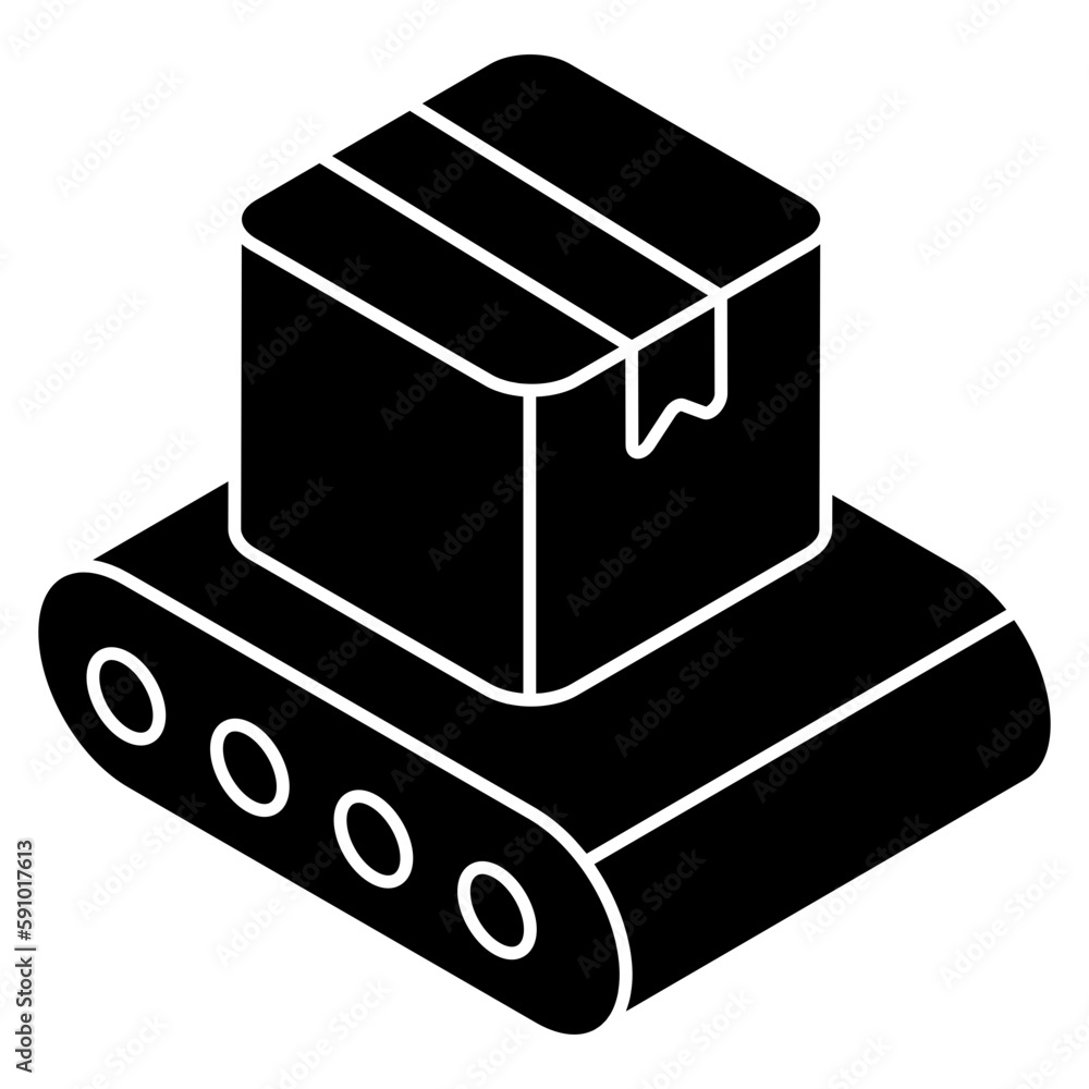 Conveyor belt icon, editable vector Conveyor belt icon, editable vector