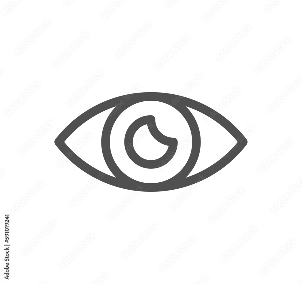 Obraz premium Eye related icon outline and linear vector.