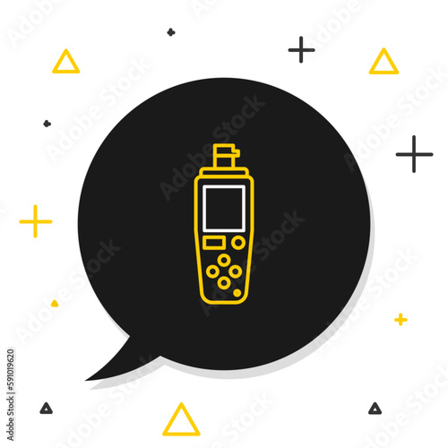 Line Portable sensor icon isolated on white background. Colorful outline concept. Vector