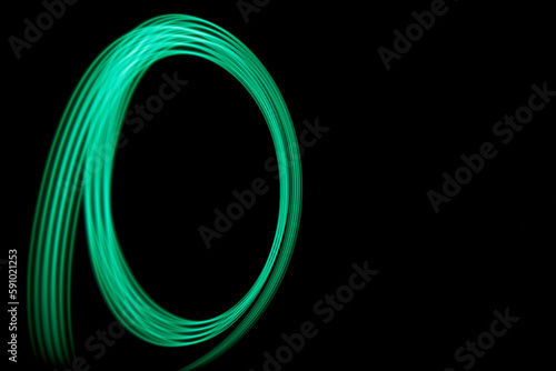 wavy light abstract, green neon light wave background digital light