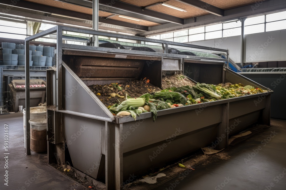 food waste composting system, transforming excess food and produce into valuable resource