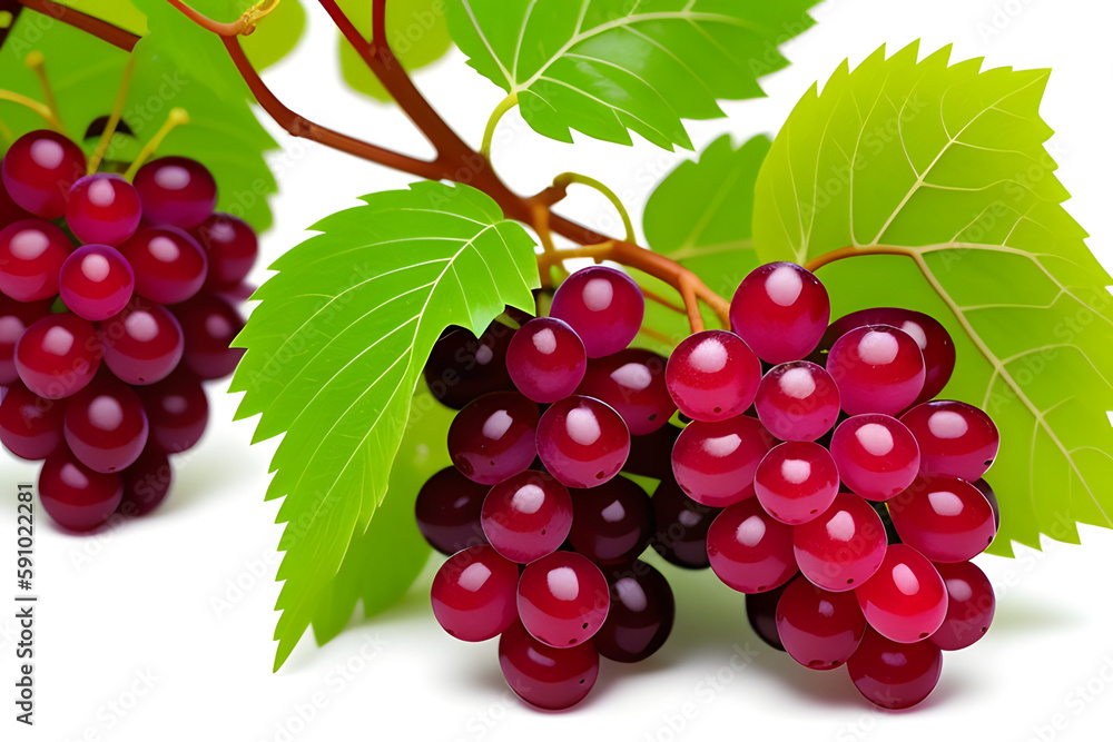 Beautiful bunch of red grapes isolated on white background. Full clipping path. Ripe grapes. Beautiful bunch of red grapes isolated on white background. Full clipping path. Ripe grapes.