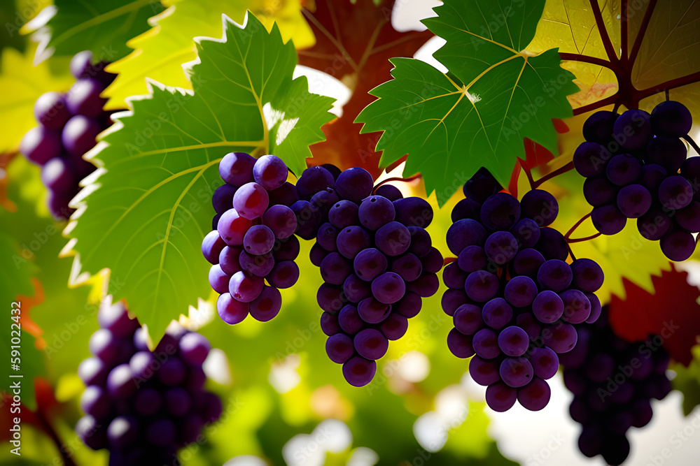 Fototapeta premium grape leaves
