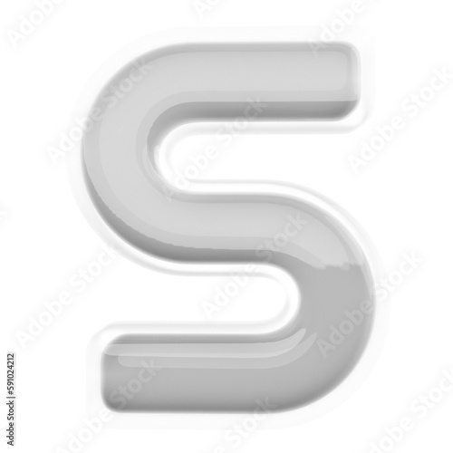 Wallpaper Mural 3d Letter S Silver Font Torontodigital.ca