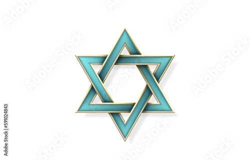 Star David sign icon, Jewish Israeli religious symbol. Vector