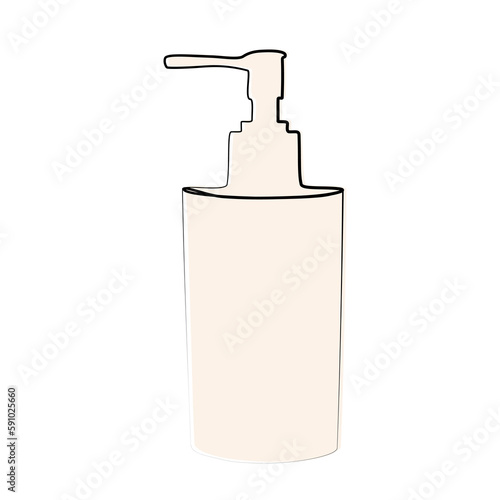 continuous drawing of the dispenser with one line.
