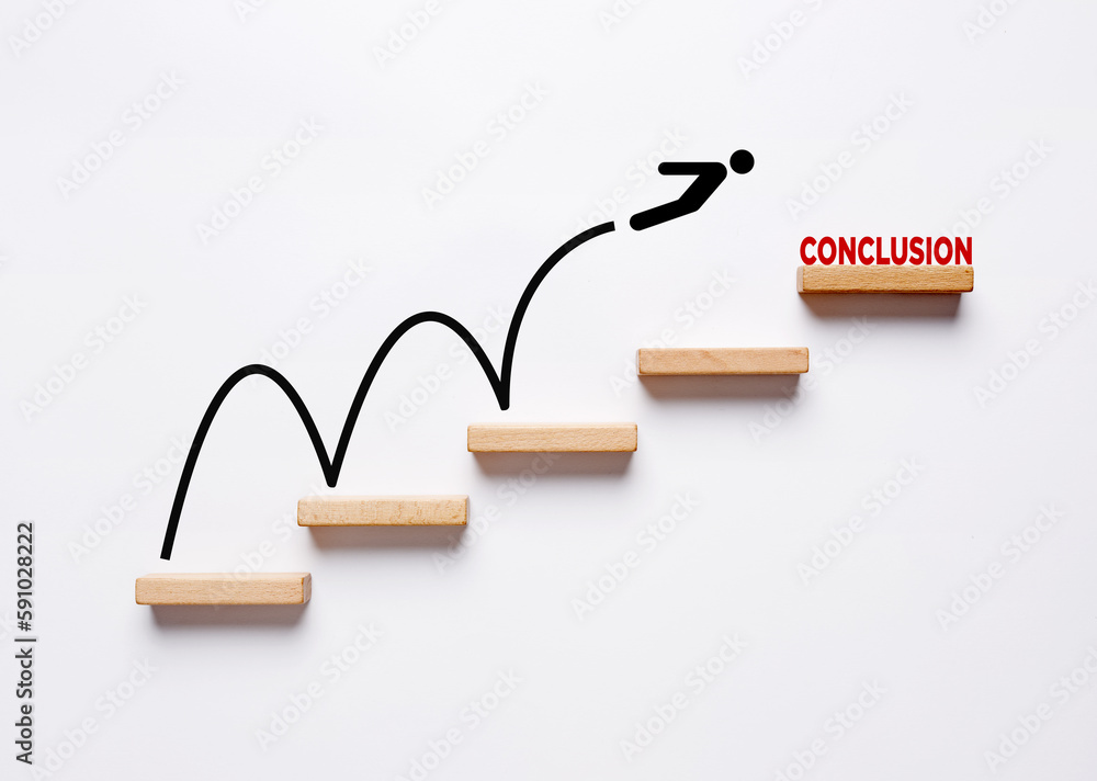 Jumping to conclusions. Stickman symbol jumping to the top of the