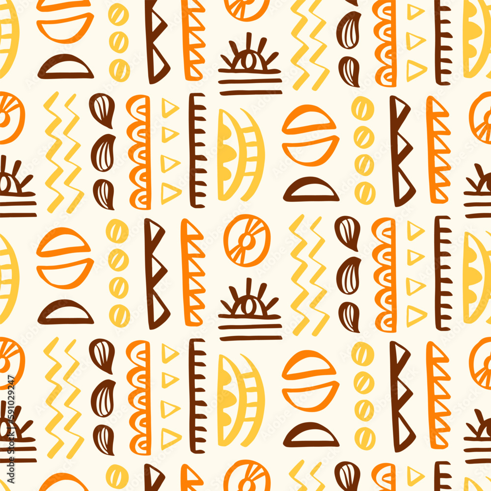 African seamless pattern. Tribal ethnic background African seamless pattern. Tribal ethnic background