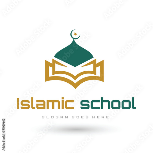 Islamic School Logo for Islam Education Vector Image